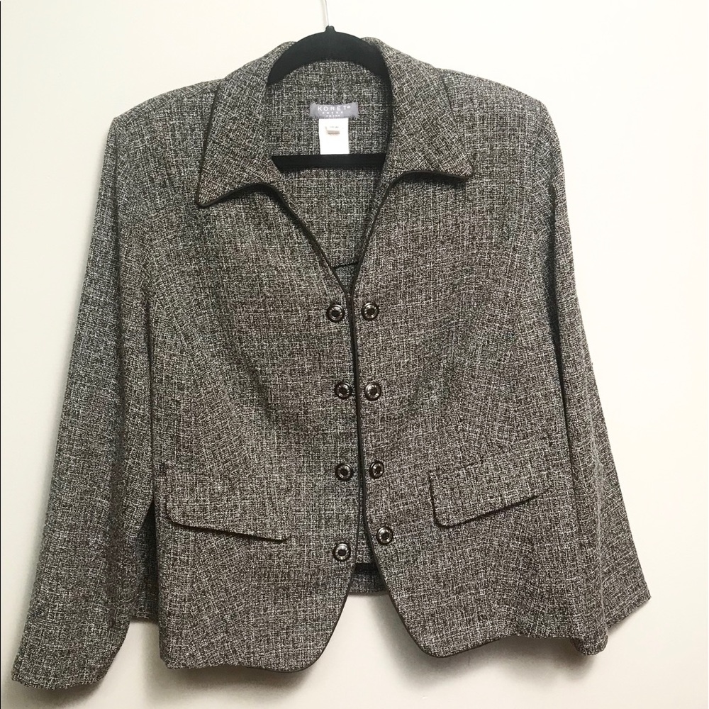 Koret tweed-like black and white blazer/jacket